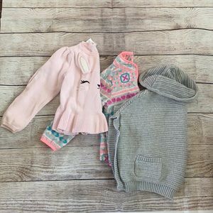 Girls size 4T pull over sweater lot